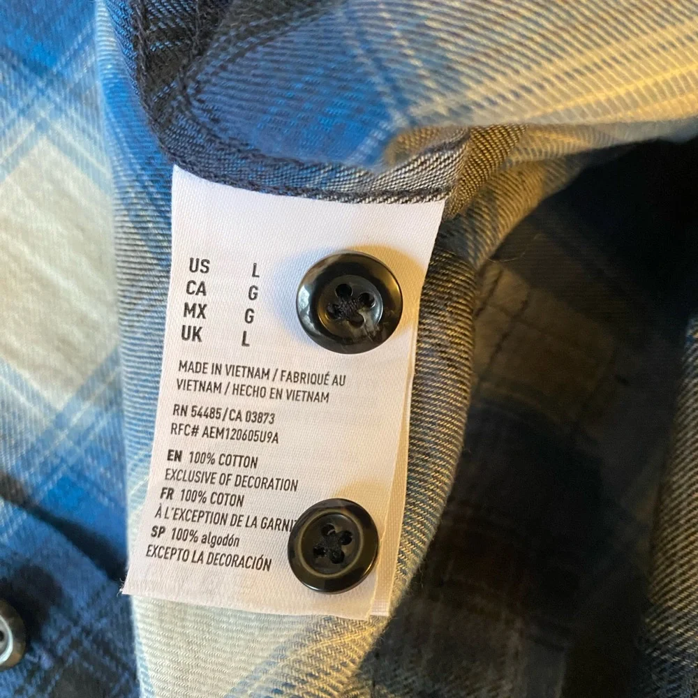 Men’s American Eagle Classic Fit Flannel SZ L - Picture 7 of 11